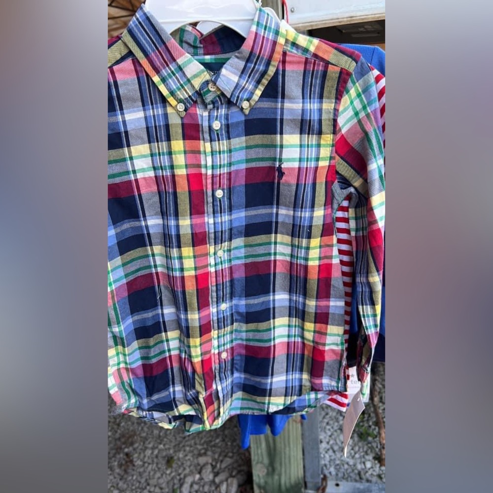 Ralph Lauren boys button down shirt size 6 NWT
